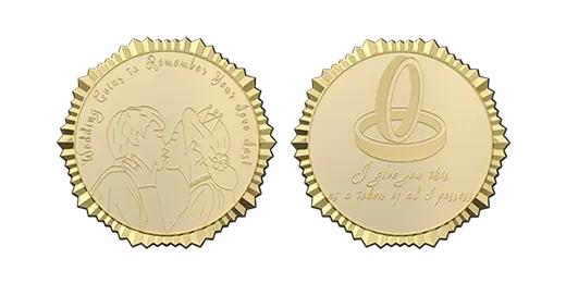 Wedding Commemorative Challenge Coin Templates >>