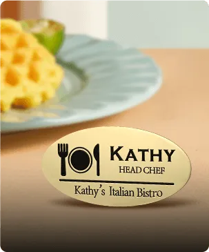 Unique name tag design customised to your brand