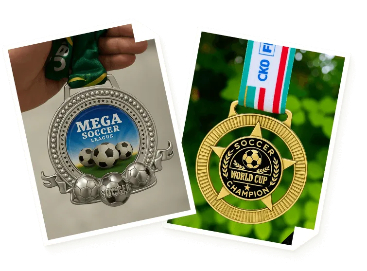 engraved soccer medals