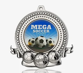 Soccer Medal with Rhinestones