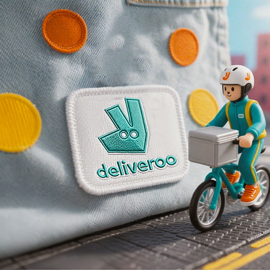 Deliveroo Iron On Patches for Clothes