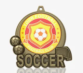 Antique 3D Football Club Medal Antique 3D Football Club Medal