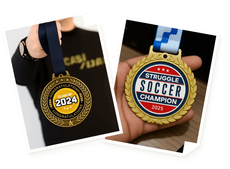 engraved soccer medals