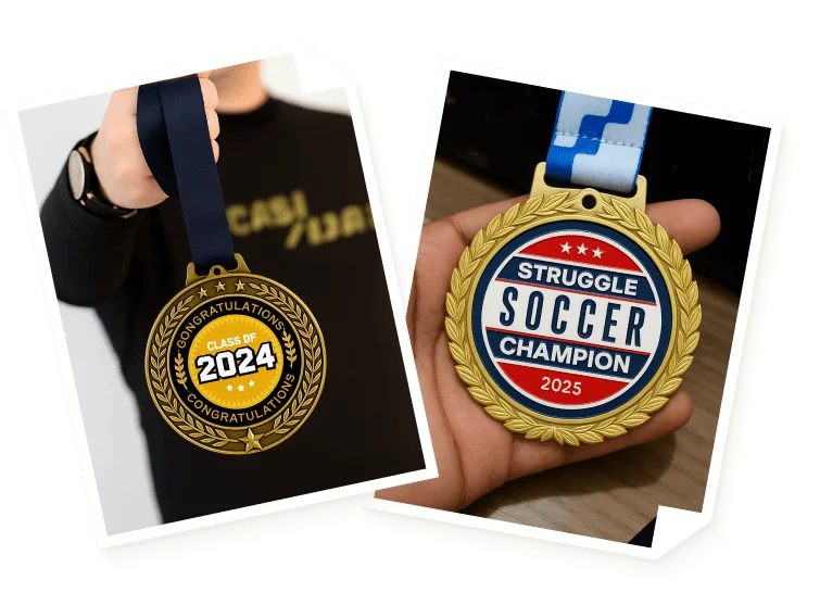 engraved soccer medals