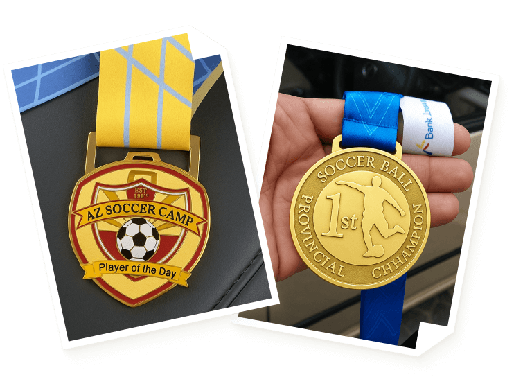 engraved soccer medals
