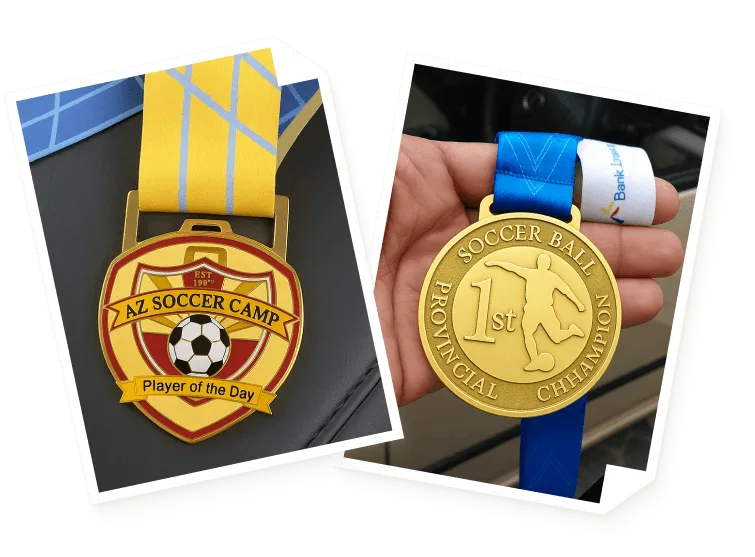 engraved soccer medals