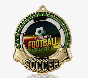 Unique Shiny 3D Soccer Medals