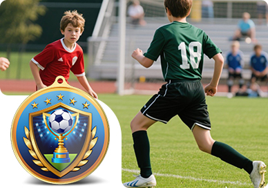 school soccer medals