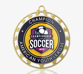 Star Cut-out Soccer Medal