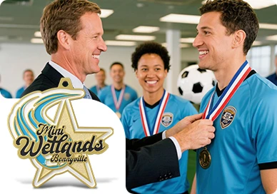 corporate soccer medals