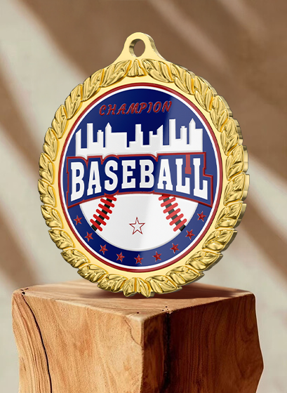 Custom Baseball Champion Medal