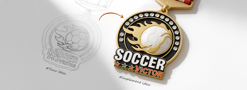 custom soccer medals