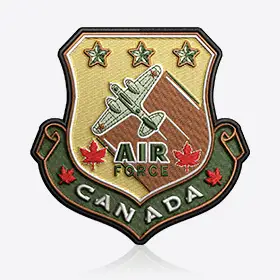 Air Force Design Template of Custom Iron On Patches Canada