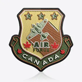 Air Force Design Template of Custom Iron On Patches Canada