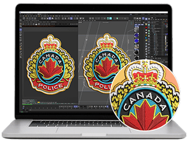 Receive a digital 2-D proof of custom patches canada for approval.