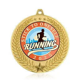 Stick to Oneself Running Medal Stick to Oneself Running Medal