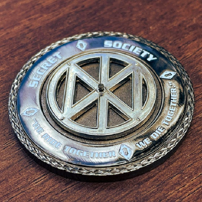 Secret Society Spinning Challenge Coin