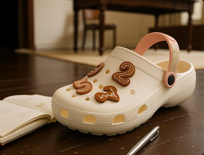 number shoe charms