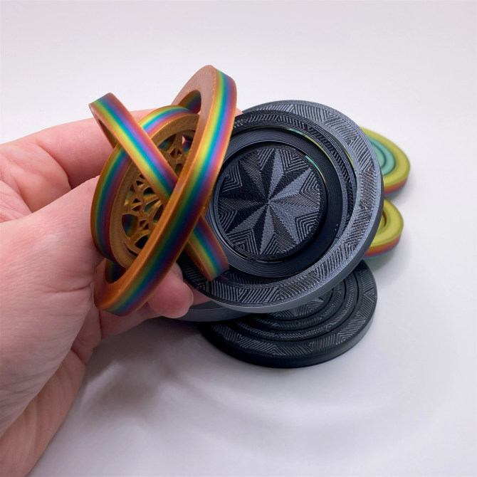 Rinbow Spinning Challenge Coin