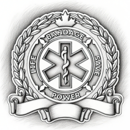 a rough draft or an idea of EMS challenge coins