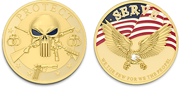 American custom army challenge coin design template