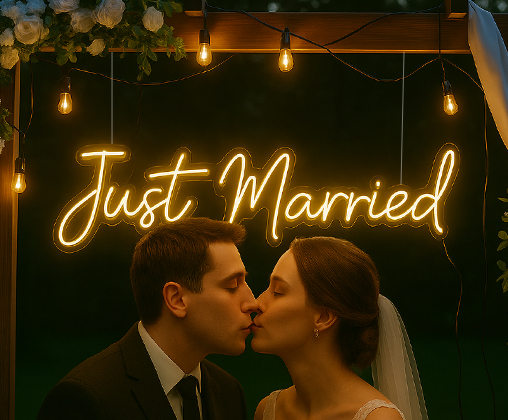 Letrero de boda LED