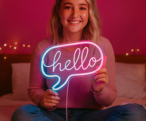 Letrero de casa LED
