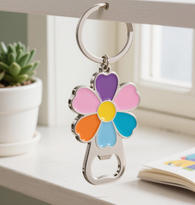 Bottle Opener Metal Enamel Keychains 