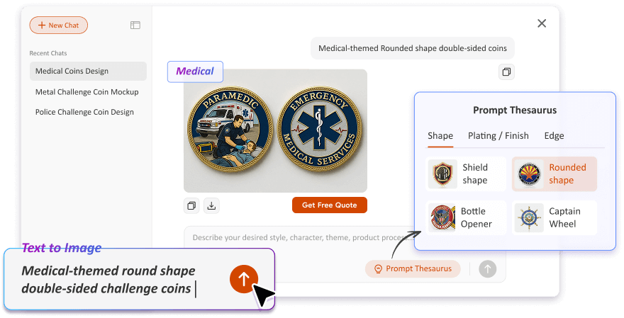 GSJJ AI Designer EMS Challenge Coins