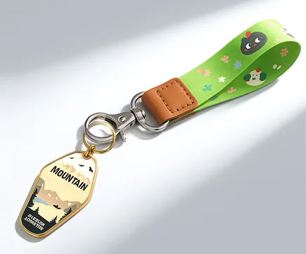 Lanyard with Metal Enamel Keychains