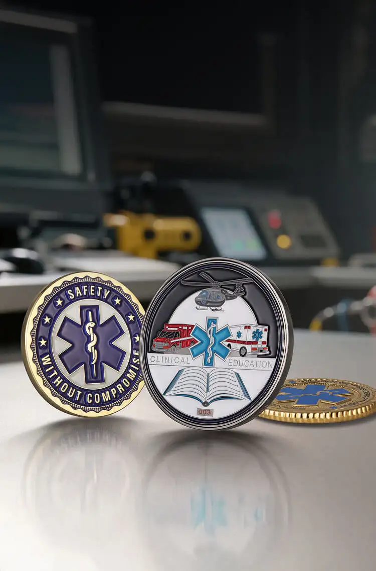 Custom EMS Challenge Coins {No Minimum & Free Artwork} | GSJJ