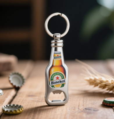 Bottle Opener Metal Printed Keychains