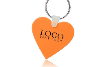 Heart-Shaped Silicone Key Tag