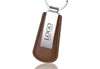PU Leather Drop Shaped Keychain