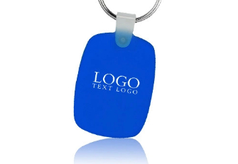 Custom Oval Shaped Silicone Keychain