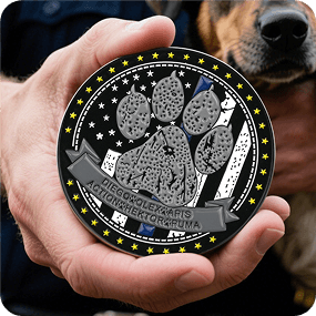 K-9 Unit Police Dog Challenge Coin