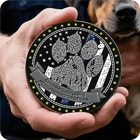 K-9 Unit Police Dog Challenge Coin