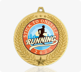 Stick to Oneself Running Medal