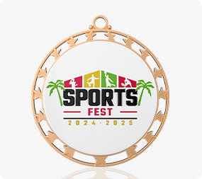 Custom Star Cut-out Medal
