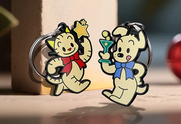 Custom Metal Keychains- Couple Keychains