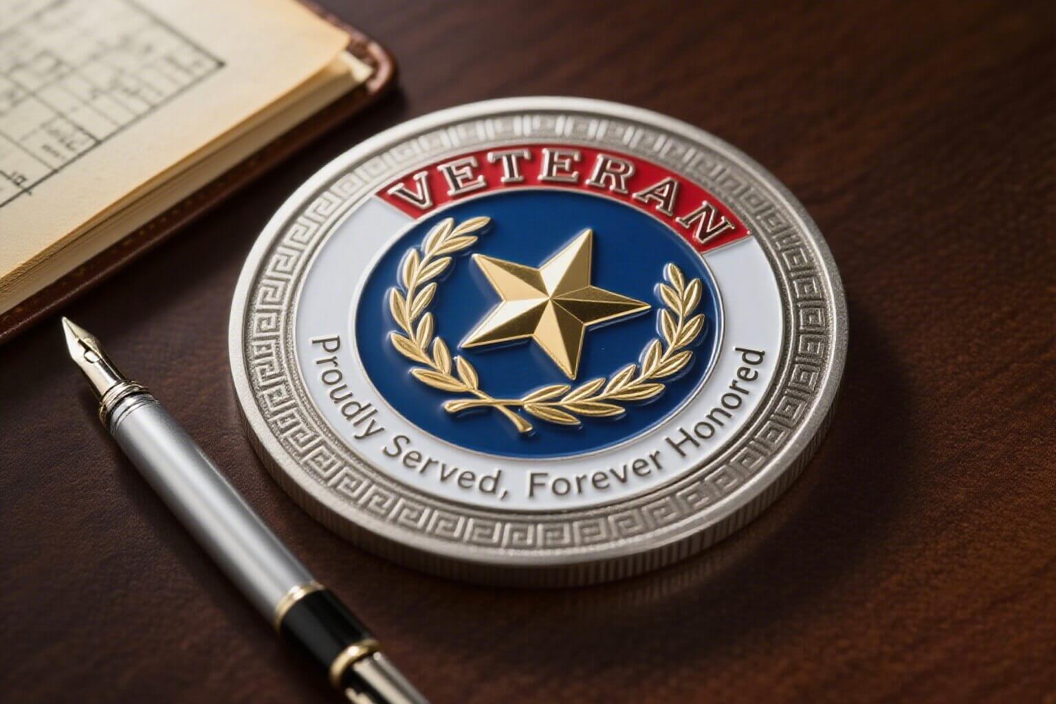 Custom Made Veteran Coins in Bulk
