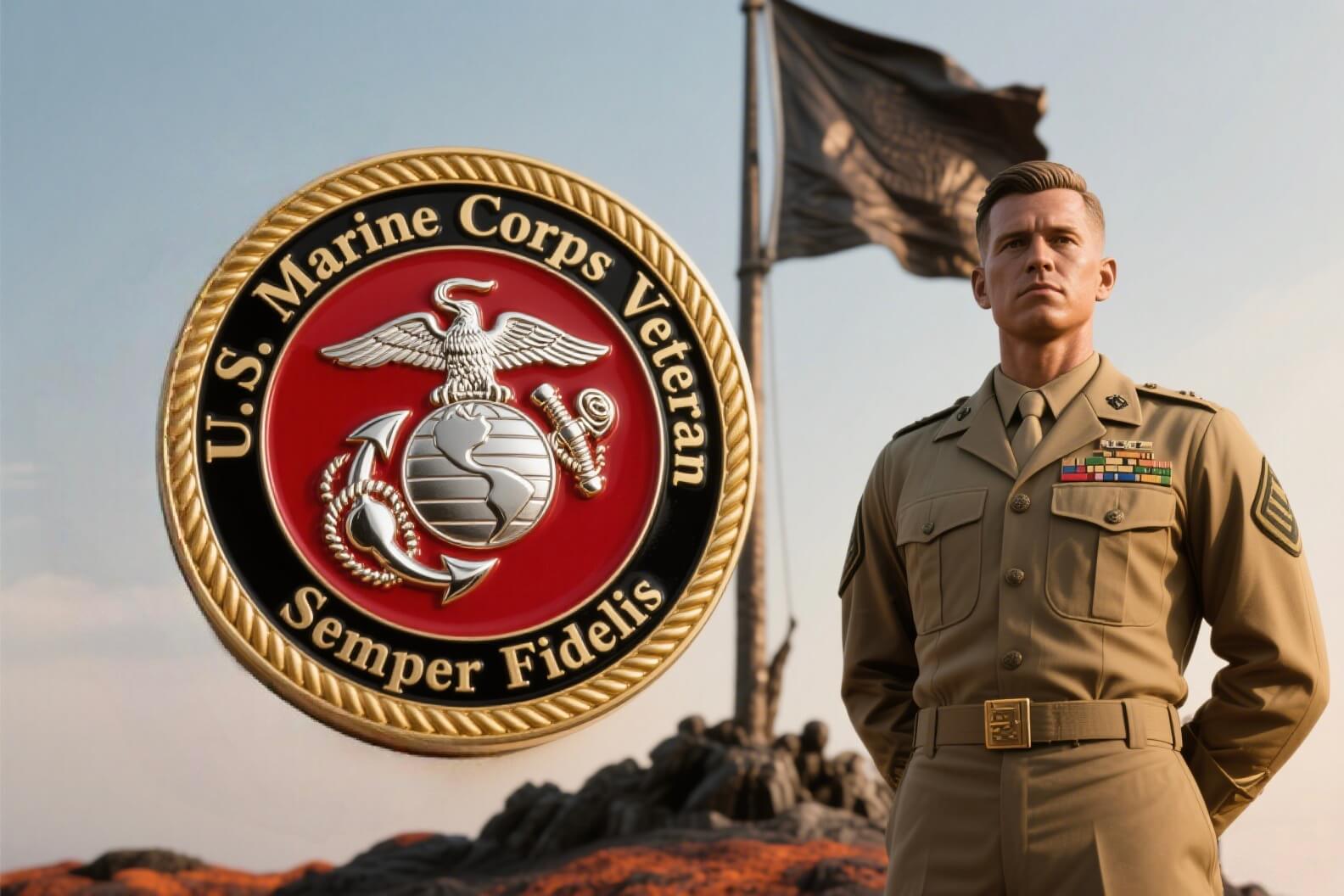 Semper Fidelis Marine Corps Veteran Coins