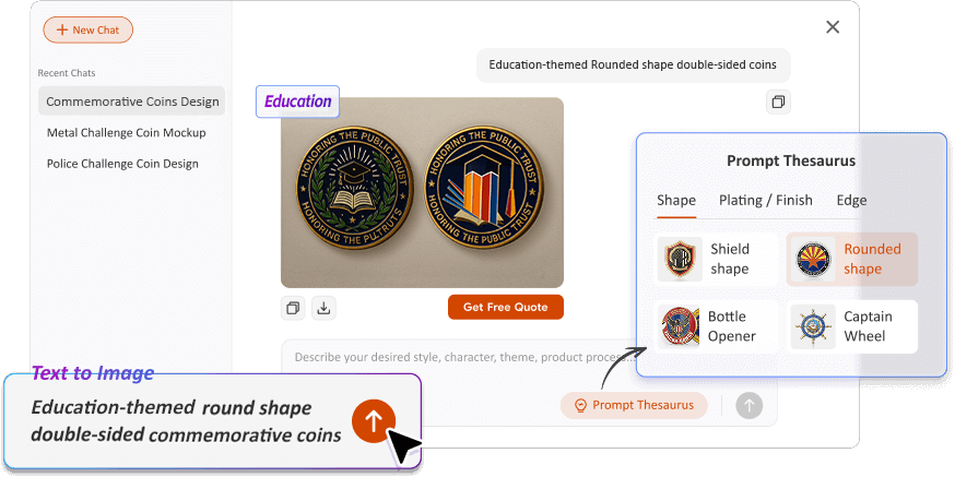 GSJJ AI Designer - Custom Commemorative Coins