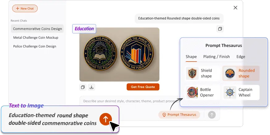 GSJJ AI Designer - Custom Commemorative Coins
