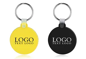 Custom Round Silicone Keychain Personalized