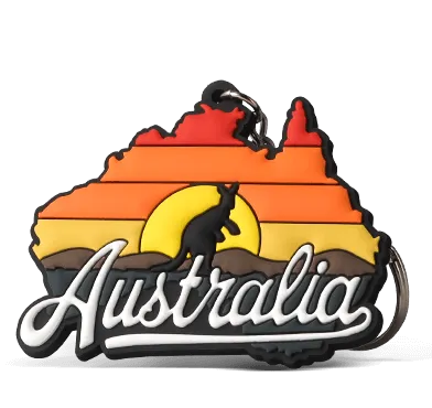 Personalised Australia Map keyrings