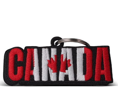 custom cool embroidered keychains