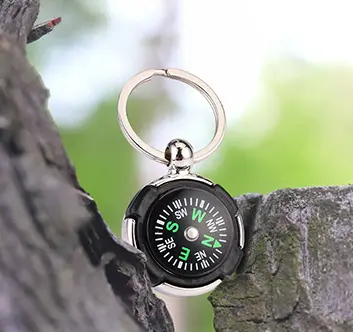 Personalized keychains with compass Personalized keychains with compass