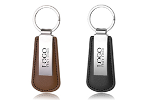 PU Leather Drop Shaped Keychain