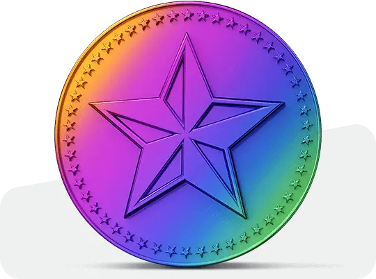 Rainbow Finish Challenge Coins